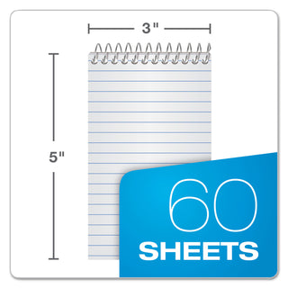Ampad® Memo Pads, Narrow Rule, Assorted Cover Colors, 60 White 3 x 5 Sheets, 3/Pack (AMP45093)