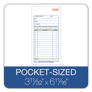 Adams® 2-Part Sales Book, 3 3/8 x 6 11/16, Carbonless, 50 Sets/Book (ABFDC3705)