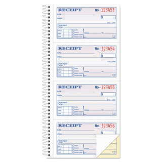 Adams® Two-Part Rent Receipt Book, 2 3/4 x 4 3/4, Carbonless, 200 Forms (ABFSC1152)