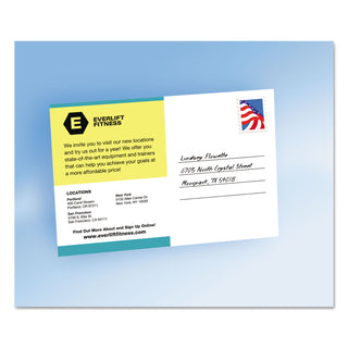 Avery® Postcards, Inkjet, 4 x 6, 2 Cards/Sheet, White, 100 Cards/Box (AVE8386)
