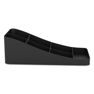 Mind Reader Trove Seven-Compartment Coffee Condiment Organizer, Black, 7 3/4 x 16 x 5 1/4 (EMSCOMP7BLK)