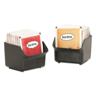 Mind Reader Baggy Nine-Drawer Tea Bag and Accessory Holder, Black, 10.24 x 4.33 x 13.11 (EMSTBORGBLK)