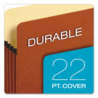 Pendaflex® Standard Expanding File Pockets, 1.75" Expansion, Letter Size, Red Fiber, 25/Box (ESS1514COX)
