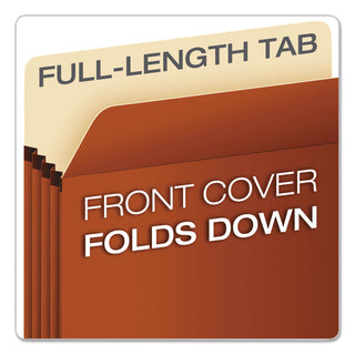 Pendaflex® Standard Expanding File Pockets, 5.25" Expansion, Letter Size, Red Fiber, 10/Box (ESS1534GOX)