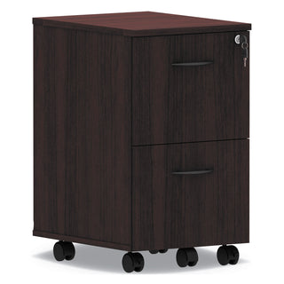 Alera® Valencia Series Mobile File/File Pedestal, 15.38w x 20d x 26.63h, Mahogany (ALEVA582816MY)