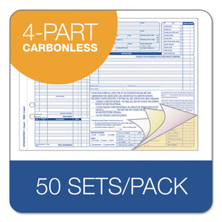 TOPS™ Auto Repair Four-Part Carbonless, Four-Part Carbonless, 8.5 x 11, 50 Forms (TOP3869)