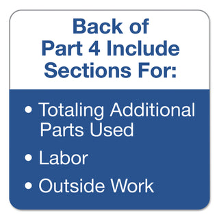 TOPS™ Auto Repair Four-Part Carbonless, Four-Part Carbonless, 8.5 x 11, 50 Forms (TOP3869)