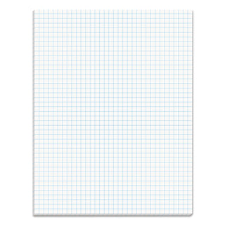 TOPS™ Quadrille Pads, Quadrille Rule (4 sq/in), 50 White 8.5 x 11 Sheets (TOP33041)