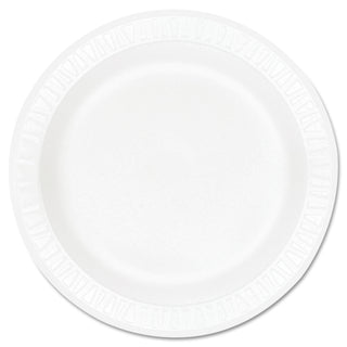Dart® Concorde Foam Plate, 9" dia, White, 125/Pack, 4 Packs/Carton (DRC9PWCR)