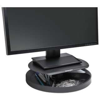 Kensington® Spin2 Monitor Stand with SmartFit, 12.6w x 12.6d x 3.5h, Black (KMW52787)