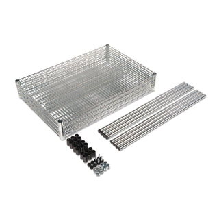Alera® NSF Certified Industrial 4-Shelf Wire Shelving Kit, 48w x 24d x 72h, Silver (ALESW504824SR)