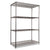 Alera® Wire Shelving Starter Kit, Four-Shelf, 48w x 24d x 72h, Black Anthracite (ALESW504824BA)