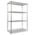 Alera® NSF Certified Industrial 4-Shelf Wire Shelving Kit, 48w x 24d x 72h, Silver (ALESW504824SR)