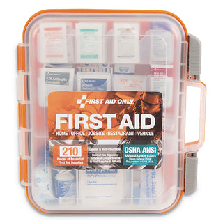 First Aid Only™ ANSI Class A Bulk First Aid Kit, 210 Pieces, Plastic Case (FAO91064)