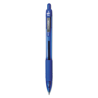 Zebra® Z-Grip Retractable Ballpoint Pen, Medium 1mm, Blue Ink, Clear Barrel, Dozen (ZEB22220)