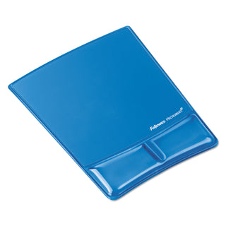 Fellowes® Gel Wrist Support with Attached Mouse Pad, 8.25 x 9.87, Blue (FEL9182201)