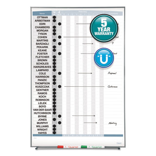 Quartet® Matrix Employee Tracking Board, 34 x 23 (QRT33705)