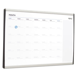 Quartet® Magnetic Dry-Erase Calendar, 18 x 30, White Surface, Silver Aluminum Frame (QRTARCCP3018)