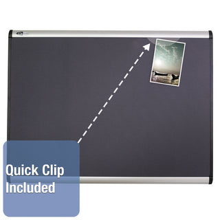 Quartet® Prestige Plus Magnetic Fabric Bulletin Board, 36 x 24, Aluminum Frame (QRTMB543A)