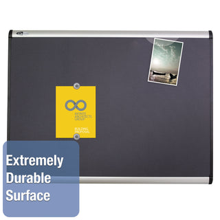 Quartet® Prestige Plus Magnetic Fabric Bulletin Board, 36 x 24, Aluminum Frame (QRTMB543A)