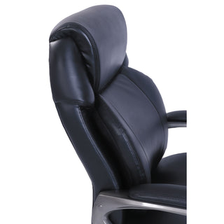 SertaPedic® Cosset High-Back Executive Chair, Supports up to 275 lbs., Black Seat/Black Back, Slate Base (SRJ48965)