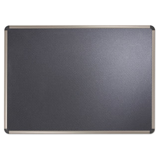 Quartet® Prestige Euro-Style Embossed Foam Bulletin Board, 48 x 34 7/16, Black/Alum Frame (QRTB364T)