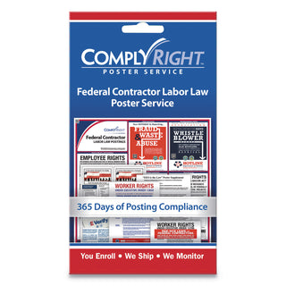 ComplyRight® Labor Law Poster Service, "Federal Contractor Labor Law", 4w x 7h (TFPCRPS03)