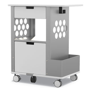 Safco® Mobile Storage Cart, 28w x 20d x 33.5h, White, 150-lb Capacity (SAF5202WH)