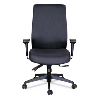 Alera® Wrigley Series 24/7 High Performance High-Back Multifunction Task Chair, Up to 300 lbs, Black Seat/Back, Black Base (ALEHPT4101)