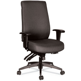 Alera® Wrigley Series 24/7 High Performance High-Back Multifunction Task Chair, Up to 300 lbs, Black Seat/Back, Black Base (ALEHPT4101)