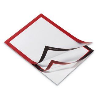 Durable® DURAFRAME Sign Holder, 8 1/2" x 11", Red Frame, 2/Pack (DBL476803)