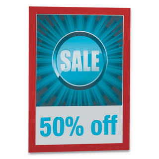 Durable® DURAFRAME Sign Holder, 8 1/2" x 11", Red Frame, 2/Pack (DBL476803)