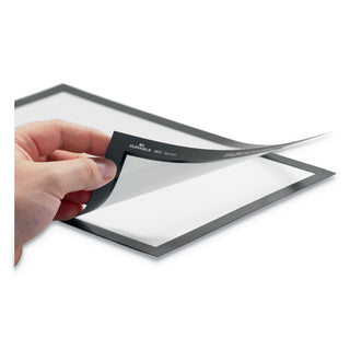Durable® DURAFRAME Sign Holder, 8 1/2" x 11", Silver Frame, 2/Pack (DBL476823)