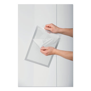 Durable® DURAFRAME Sign Holder, 8 1/2" x 11", Silver Frame, 2/Pack (DBL476823)