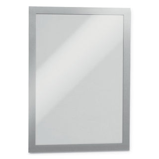 Durable® DURAFRAME Sign Holder, 8 1/2" x 11", Silver Frame, 2/Pack (DBL476823)