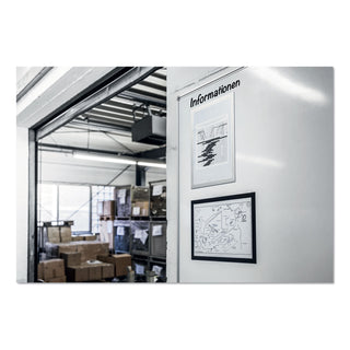 Durable® DURAFRAME Magnetic Sign Holder, 8.5 x 11, Black Frame, 2/Pack (DBL477101)