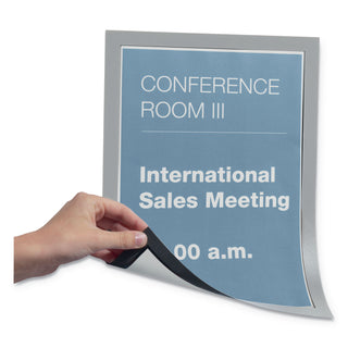 Durable® DURAFRAME Magnetic Sign Holder, 8.5 x 11, Silver Frame, 2/Pack (DBL477123)