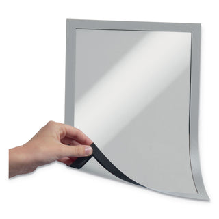 Durable® DURAFRAME Magnetic Sign Holder, 8.5 x 11, Silver Frame, 2/Pack (DBL477123)