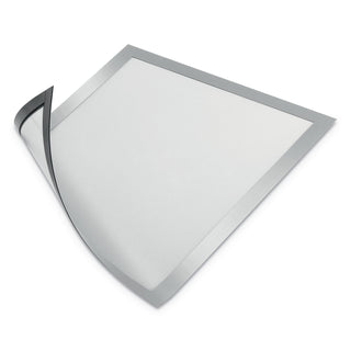 Durable® DURAFRAME Magnetic Sign Holder, 8.5 x 11, Silver Frame, 2/Pack (DBL477123)
