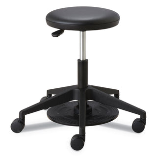 Safco® Lab Stool, 24.25" Seat Height, Supports up to 250 lbs., Black Seat/Black Back, Black Base (SAF3437BL)
