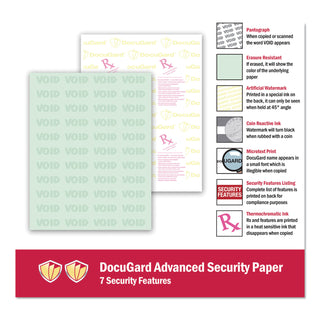 DocuGard™ Medical Security Papers, 24lb, 8.5 x 11, Green, 500/Ream (PRB04542)