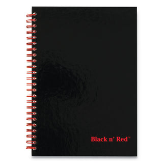Black n' Red™ Hardcover Twinwire Notebooks, 1 Subject, Wide/Legal Rule, Black/Red Cover, 9.88 x 7, 70 Sheets (JDK400110532)
