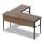 Linea Italia® Urban Desk Workstation, 59w x 59d x 29.5h, Natural Walnut (LITUR602NW)