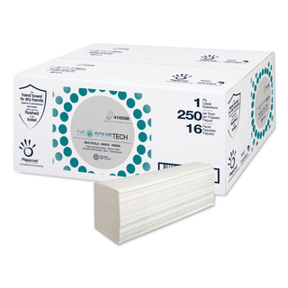 Papernet® DissolveTech Paper Towel, 5.3" x 8", White, 16 Packs/Carton (SOD410338)