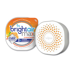 BRIGHT Air® Max Odor Eliminator Air Freshener, Citrus Burst, 8 oz, 6/Carton (BRI900436)