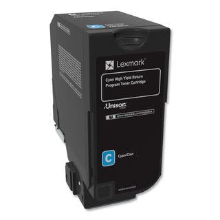 Lexmark™ 74C1HC0 (CS725) Return Program High-Yield Toner, Cyan (LEX74C1HC0)