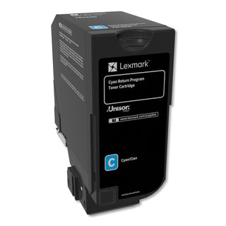 Lexmark™ 74C10C0 (CS720/CS725/CX725) Return Program Toner, Cyan (LEX74C10C0)