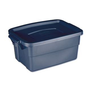 Rubbermaid® Roughneck Storage Box, 3 gal, 10.63" x 15.69" x 7", Dark Indigo Metallic (UNXRMRT030003)