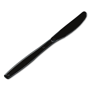 Dixie® Plastic Cutlery, Heavyweight Knives, Black, 1,000/Carton (DXEKH51)