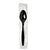 Dixie® Individually Wrapped Teaspoons, Plastic, Black 1,000/Carton (DXETH53C)